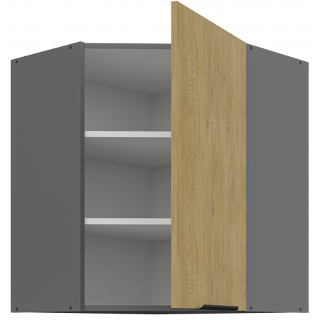 Szafka górna narożna 60 cm CREMA dąb cremona / antracyt 60x60 GN-72 1F 45